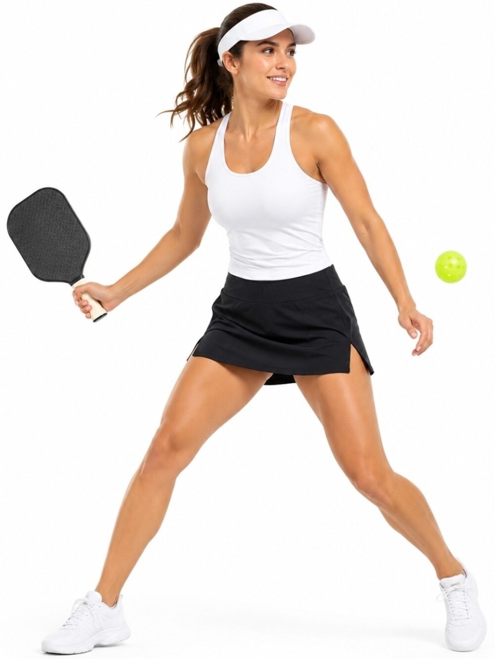 Lucy Tech Black Active Athletic Skort Side Slits Size S pickleball tennis